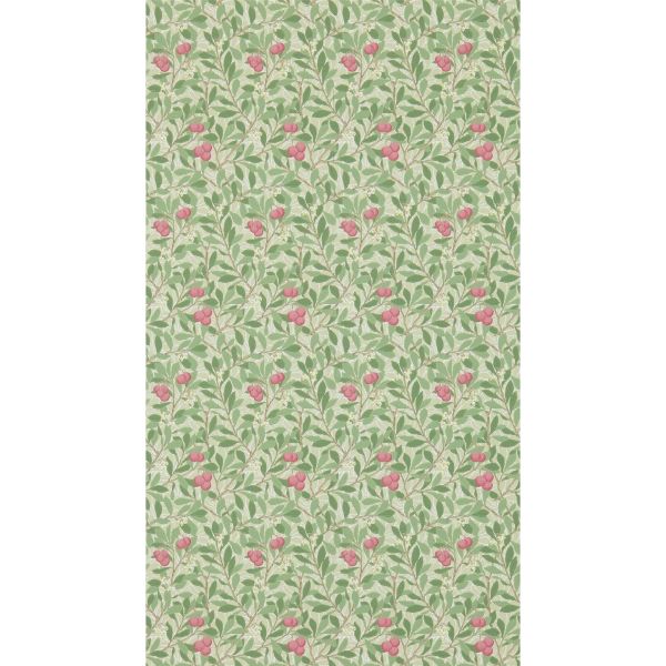 Arbutus Wallpaper 214720 by Morris & Co in Olive Pink