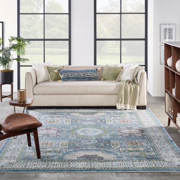 Ankara Global Vintage Rugs ANR17 by Nourison in Ivory Light Blue