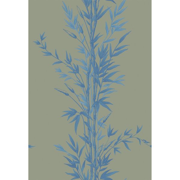 Bamboo Wallpaper 100 5026 by Cole & Son in Blue Khaki Green
