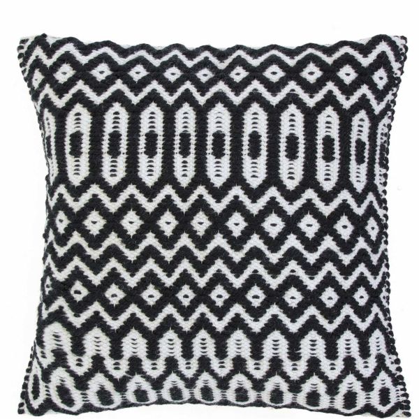 Halsey Geometric Outdoor Cushion in Black