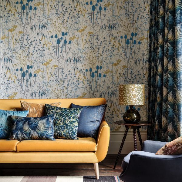 Summer Border Wallpaper 120377 by Clarissa Hulse in Blue