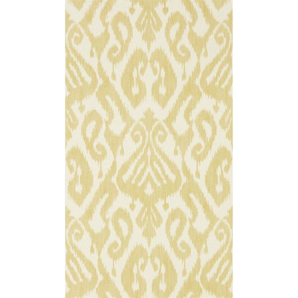 Kasuri Ikat Wallpaper 216782 by Sanderson in Caraway Yellow