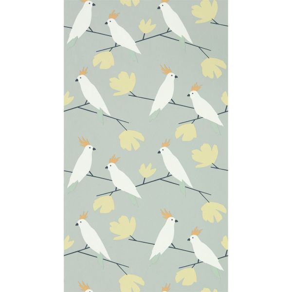 Love Birds Wallpaper 112222 by Scion in Willow Green