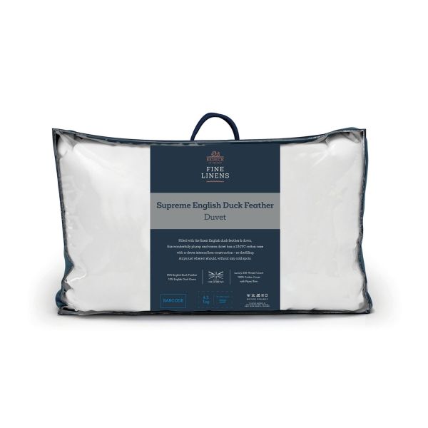 Supreme British Duck Feather And Down 13.5 Tog Duvet in White