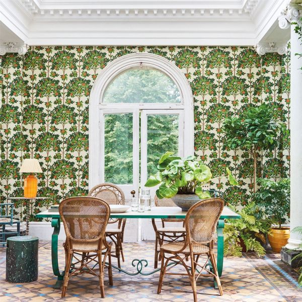 Orange Blossom Wallpaper 1001 by Cole & Son in Orange