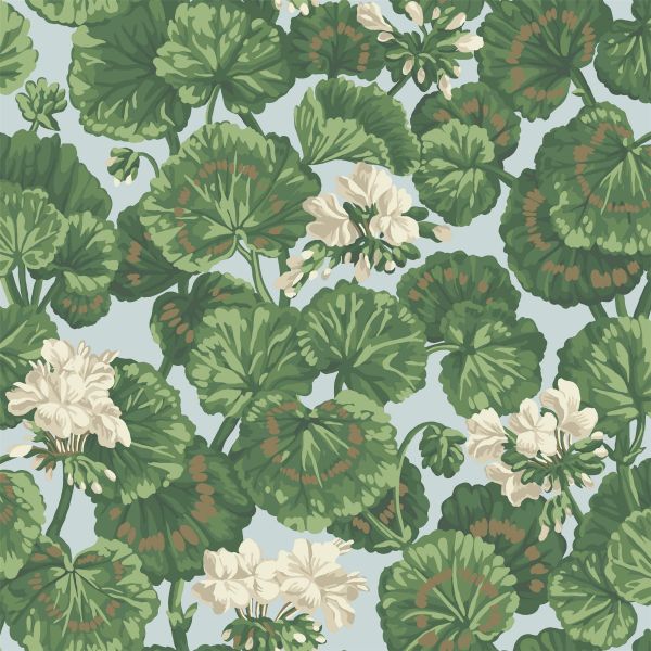 Geranium Wallpaper 11035 by Cole & Son in Seafoam Blue