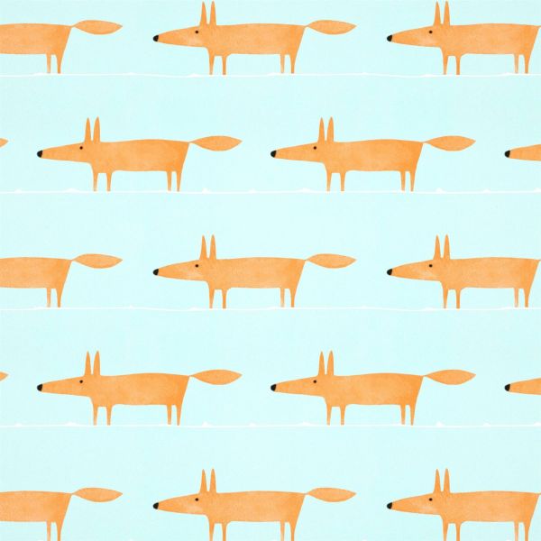 Mr Fox Wallpaper 112269 by Scion in Auburn Orange
