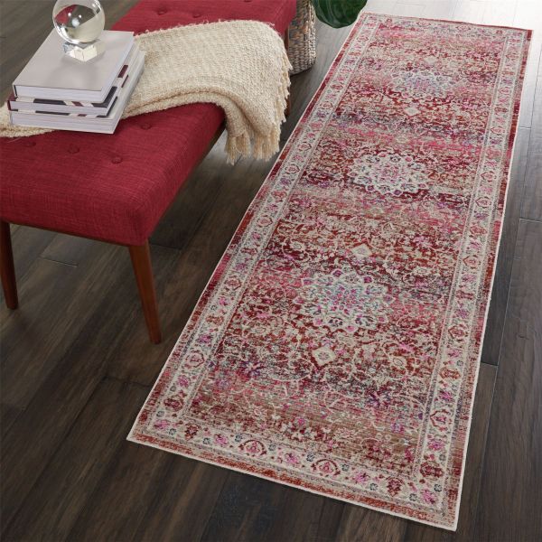 Vintage Kashan Runners VKA01 by Nourison in Red