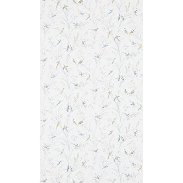 Tuileries Bird Wallpaper 214083 by Sanderson in Silver Multi