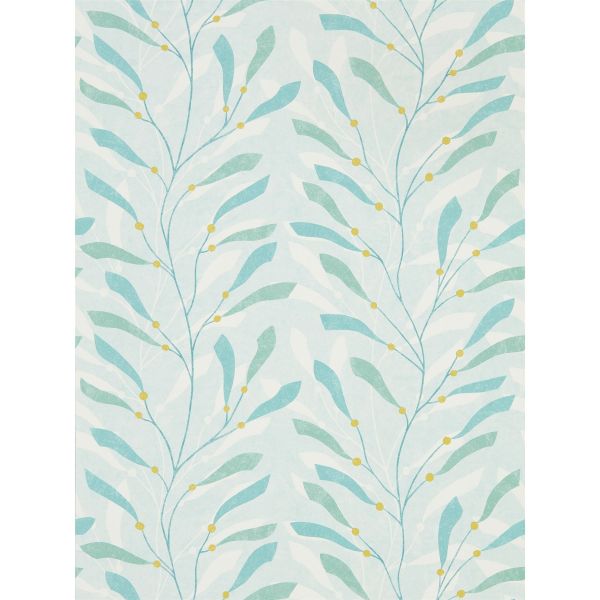 Sea Kelp Wallpaper 216566 by Sanderson in Aqua Linen