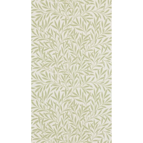 Willow Leaf Wallpaper 210383 by Morris & Co in Olive Green