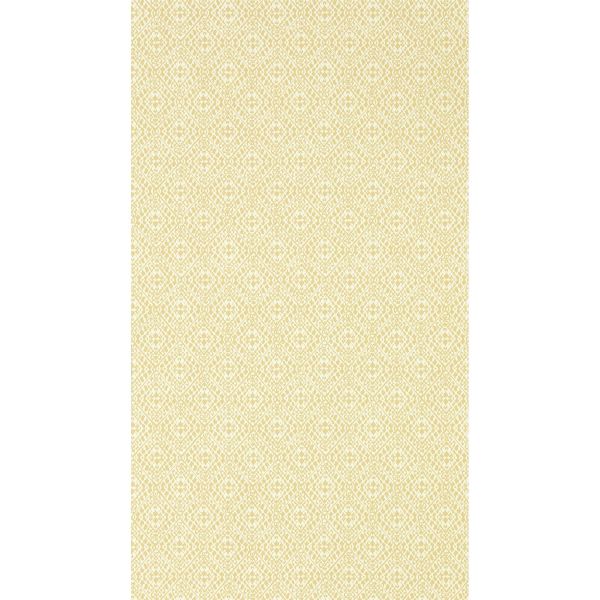 Pinjara Trellis Wallpaper 216786 by Sanderson in Woad Yellow
