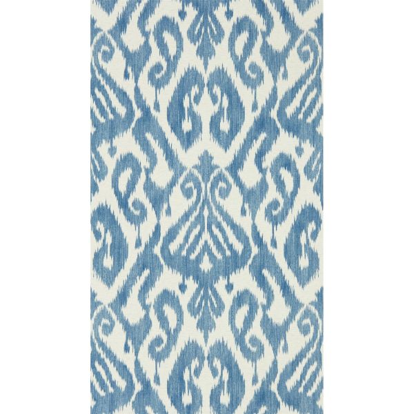 Kasuri Ikat Wallpaper 216781 by Sanderson in Indigo Blue