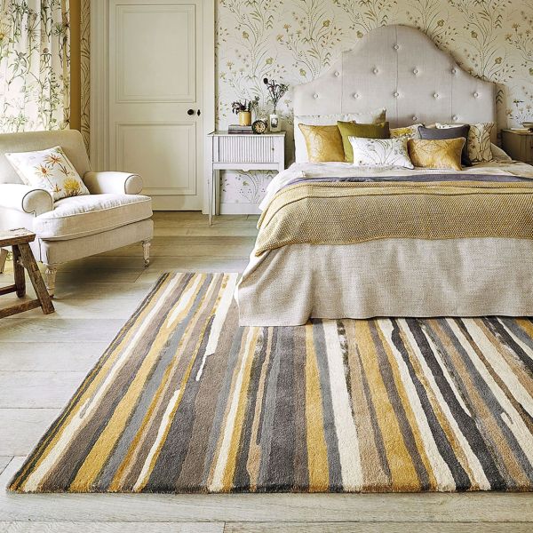 Elsdon Modern Rugs 44006 in Linden Mustard Yellow by Sanderson