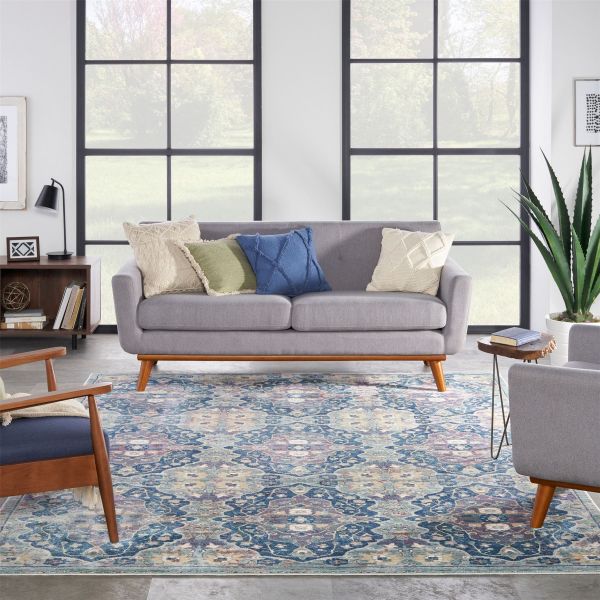 Ankara Global Vintage Rugs ANR16 by Nourison in Navy Mutli