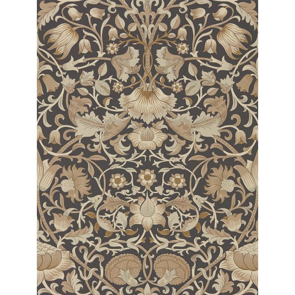 Pure Lodden Wallpaper 216027 by Morris & Co in Charcoal Gold