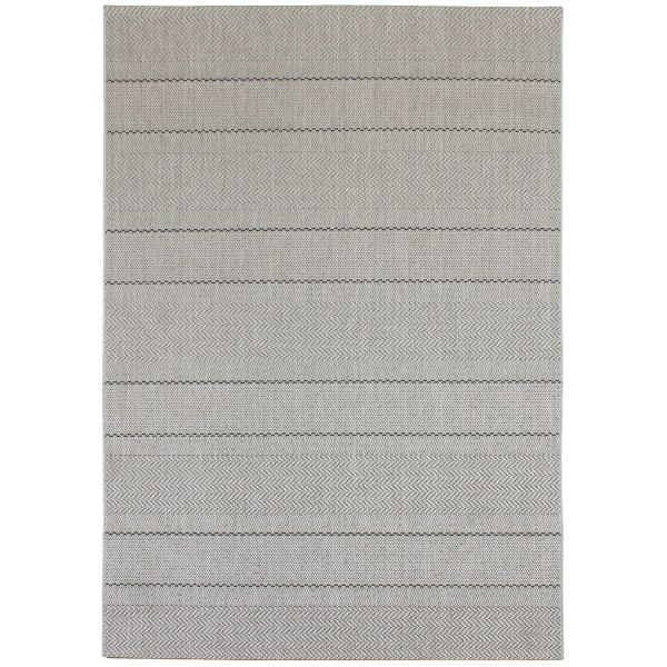 Patio Stripe PAT03 Chevron Outdoor Rugs in Beige