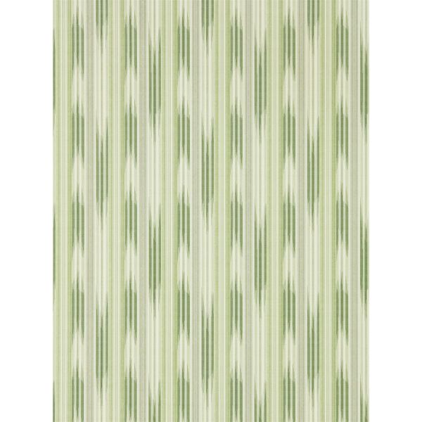 Ishi Ikat Striped Wallpaper 216779 by Sanderson in Emerald Green