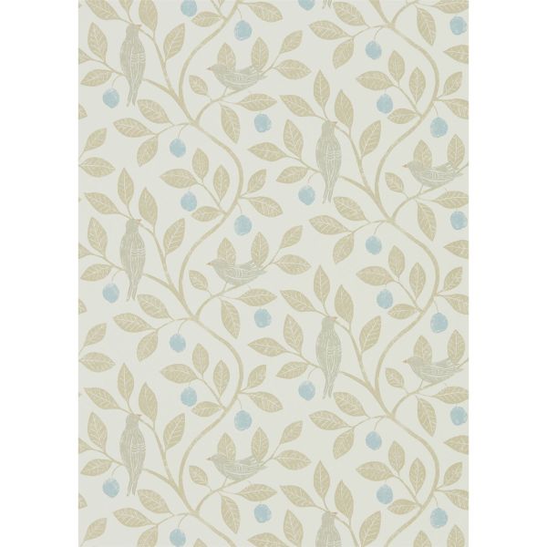 Damson Tree Wallpaper 216364 by Sanderson in Denim Barley