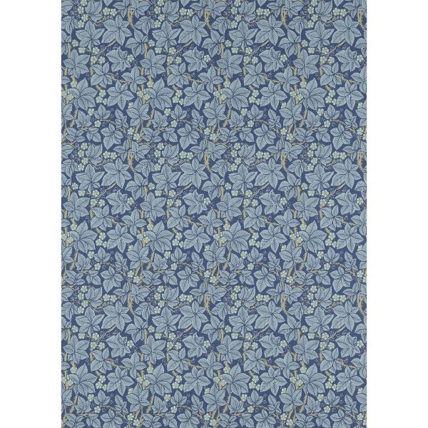 Bramble Floral Wallpaper 214695 by Morris & Co in Indigo Blue