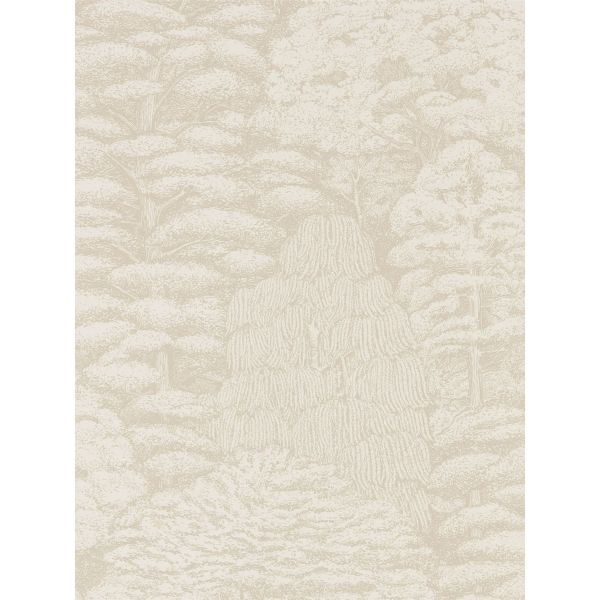 Woodland Toile Wallpaper 215717 by Sanderson in Ivory Neutral