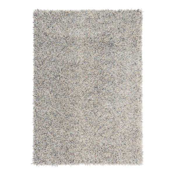 Young 061805 Wool Shaggy Rugs in Blue Mix by Brink and Campman