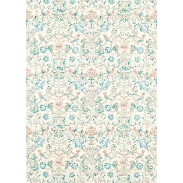 Pompadour Print Wallpaper 313016 by Zoffany in Mineral Blue