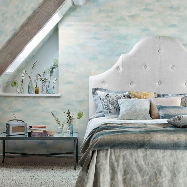 Bamburgh Sky Wallpaper 216515 by Sanderson in Estuary Blue