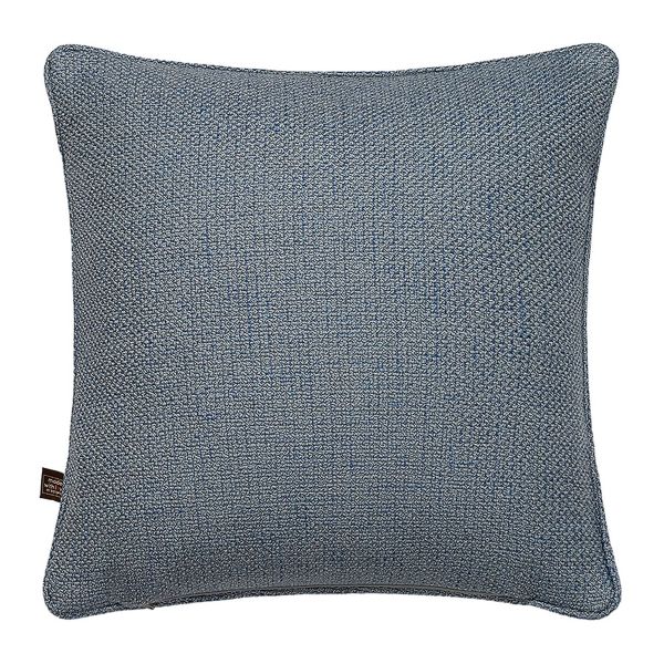 Hadley Textured Jacquard Cushion in Blue