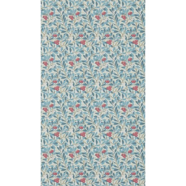 Arbutus Wallpaper 214718 by Morris & Co in Woad Russet Red