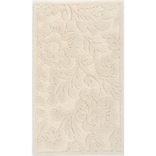 Brighton 101 Floral Bath Mats in Ecru by Designer Abyss & Habidecor