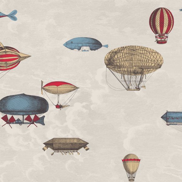 Macchine Volanti Wallpaper 2 Roll Set 10020 by Cole & Son in Stone