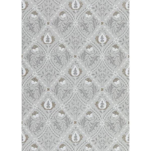 Pure Trellis Wallpaper 216528 by Morris & Co in Lightish Grey
