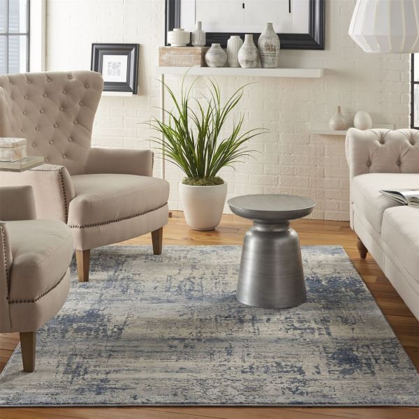 Rustic Textures Rugs RUS10 in IVBLU