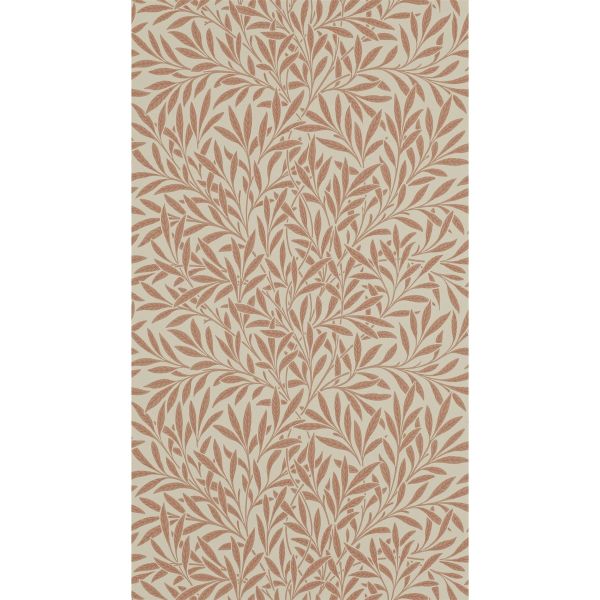 Willow Leaf Wallpaper 210381 by Morris & Co in Russet Red
