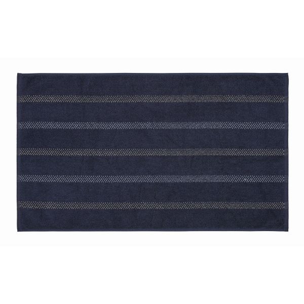 Mazana Bath Mat by Bedeck of Belfast in Midnight Blue