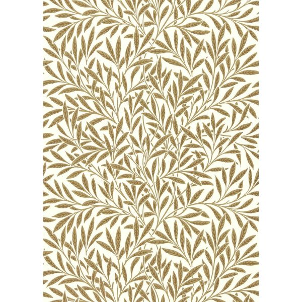 Willow Leaf Wallpaper 216965 by Morris & Co in Cream Brown