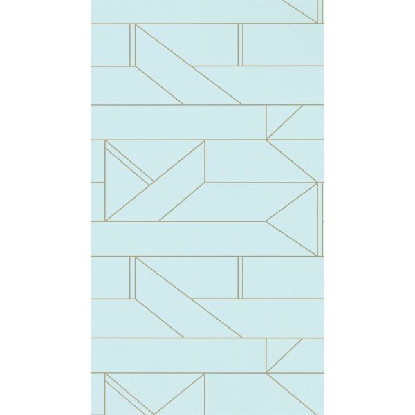 Barbican Geometric Wallpaper 112015 by Scion in Sky Blue