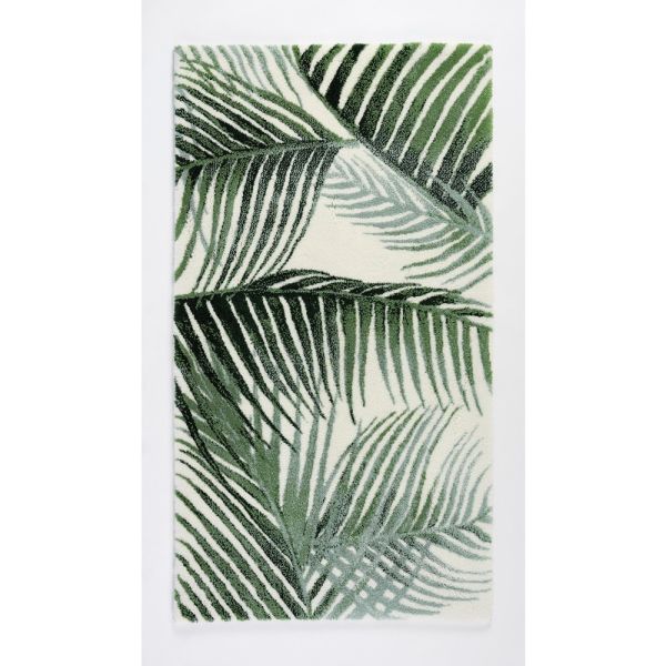 Java 205 Botanical Bath Mat in Forest Green by Designer Abyss & Habidecor