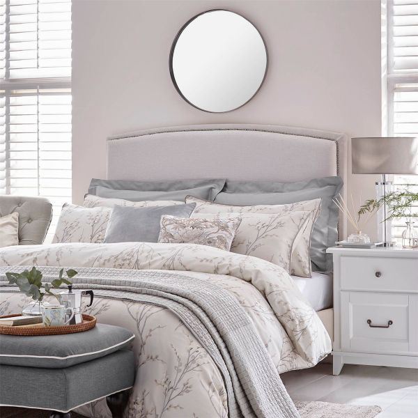 Pussy Willow Cotton Bedding Set by Laura Ashley in Dove Grey