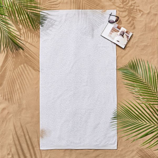Nalu Koko Beach Towel by Nicole Scherzinger in Silver & White