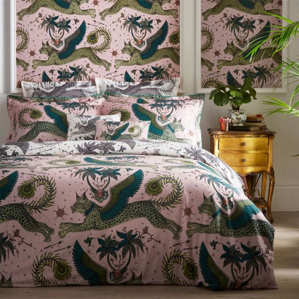 Lynx And Peacock Enchanted Bedding By Emma J Shipley