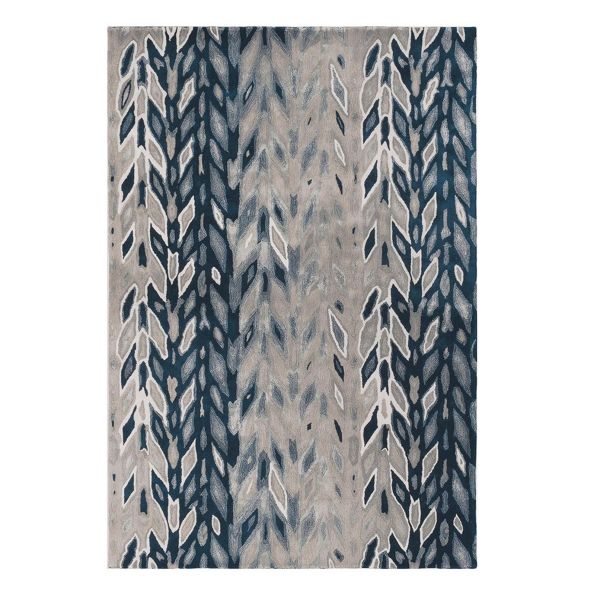 Kalata Designer rugs in Indigo Navy Blue by William Yeoward
