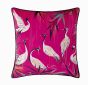 Heron Pink Feather Cushion By Sara Miller in Pink