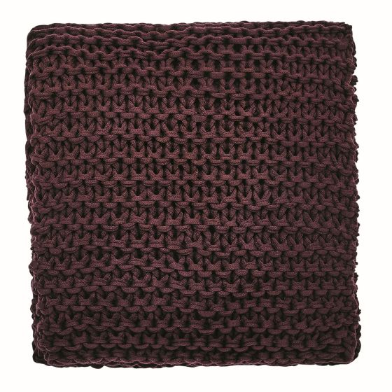Aris Knitted Throw by Bedeck of Belfast in Mulberry Red