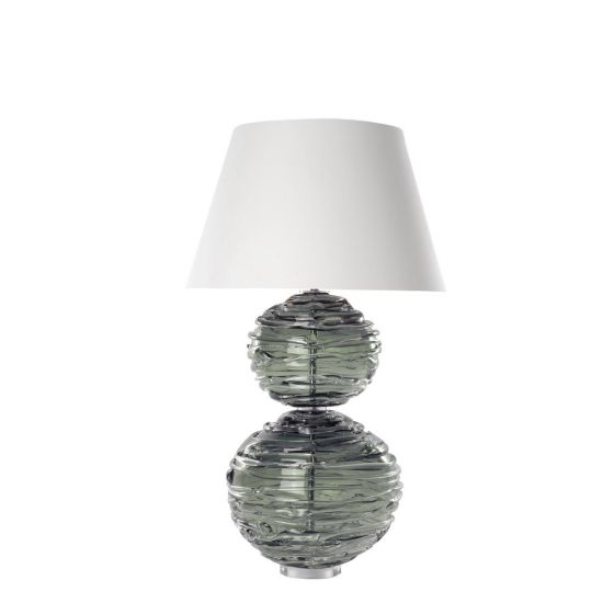 Alfie Crystal Glass Lamp by William Yeoward in Sage Green