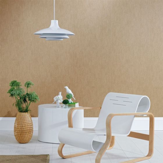 Rafi Wallpaper W0060 01 by Clarke and Clarke in Bamboo Brown