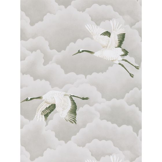 Cranes in Flight Wallpaper 111230 by Harlequin in Platinum Grey