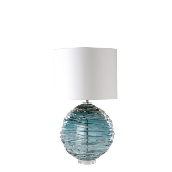 Nerys Crystal Glass Lamp by William Yeoward in Turquoise