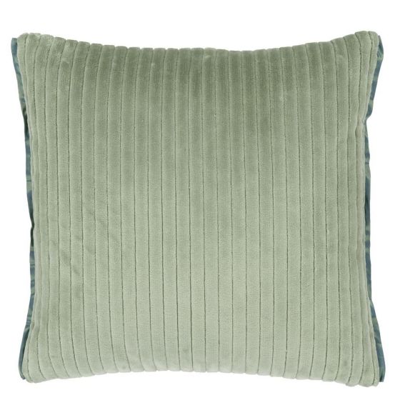 Designers Guild Cassia Cord Velvet Cushion in Antique Jade